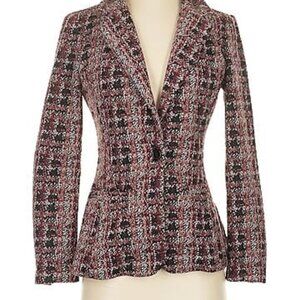 Liverpool tweed blazer in plum/burgandy size XL
